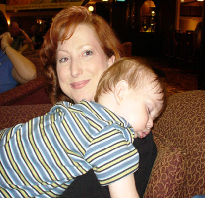 Diana West with her third baby 2001